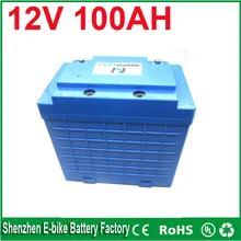 Free Shipping rechargeable lifepo4 battery 12v 100ah deep cycle lithium ion battery for solar system/ LED light / e bike