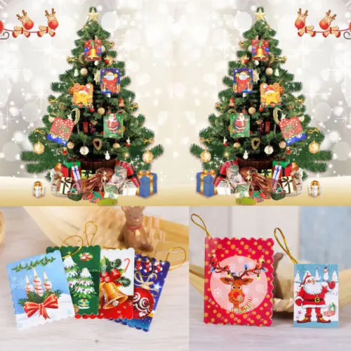

10Pcs/Lot Multi Patterns Xmas Greeting Cards Birthday Valentine Christmas Card Party Gift Invitations