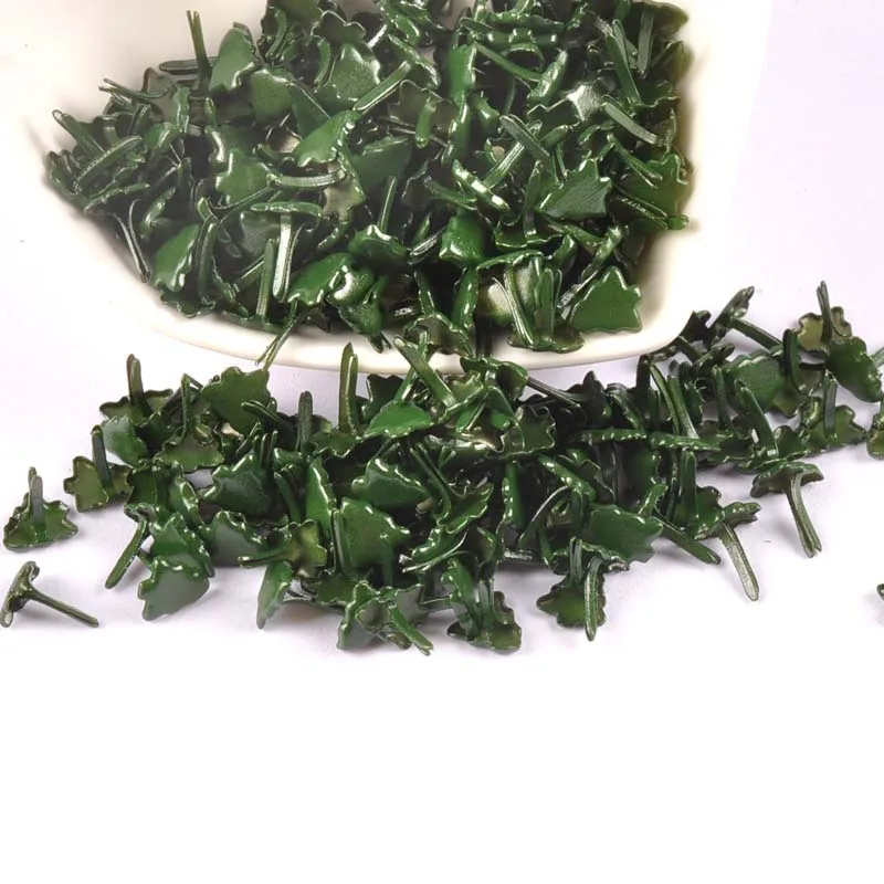Mini Christmas Tree Brads 50pcs Scrapbooking Embellishment Fastener Brads Metal Crafts For Paper Decoration 7x8mm metal brads,scrapbooking decoration