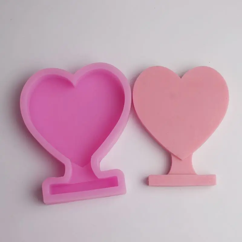 Chocolate Cake biscuit Silicone Mould Simple heart shape silicone Plate Soap mold