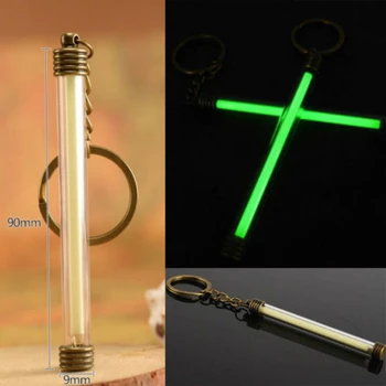 

Big Size 25 Years Tritium Gas Key Chains Acrylic Anti Shock 90mm 3.5" Automatic Luminous Fluorescence Glow Without Energy