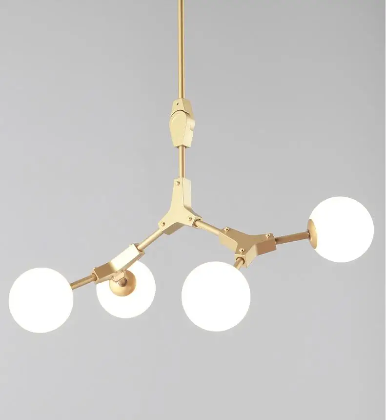 Galhos de Ferro Feijão Mágico Pingente Luzes Dourado Lâmpadas Sala Estar Arte Americana Restaurante Bar Quarto Pendurar Iluminação 9 Cheap Luzes de pendentes
