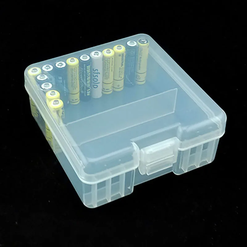 Estuche De Plástico Duro Para Baterías AA/AAA - Almacenamiento Portátil, Antipolvo - Varios Tamaños