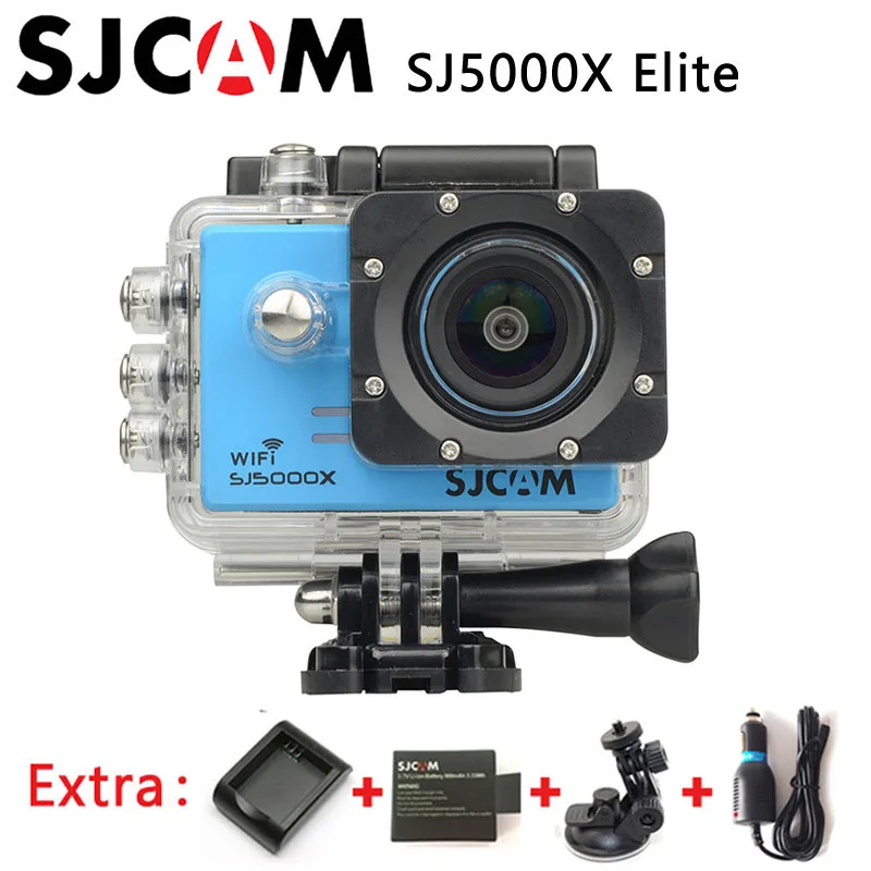 Original SJCAM SJ5000X Elite Gyro Sport Action Camera WiFi 4K 24fps 2K 30fps sj cam +Extra 1 battery +Charger+Car Charger+Holder