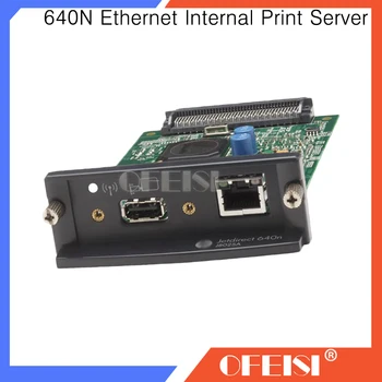 baratas 95% Nova Original JetDirect 640N J8025A Ethernet Placa De Rede Do Servidor De Impressão Interno E DesignJet De Impressora Plotter