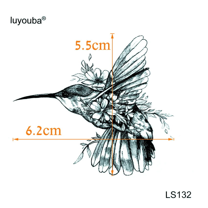 Kingfisher, водонепроницаемые Временные татуировки для мужчин, красивые птицы, поддельные татуировки, татуировки, временные наклейки, детская татуировка