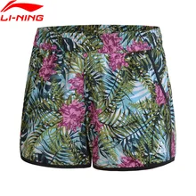 Li-Ning женские уличные шорты для серфинга дышащие 88.8% полиэстер 11.2% спандекс подкладка удобные спортивные шорты AKSN086 WKD575