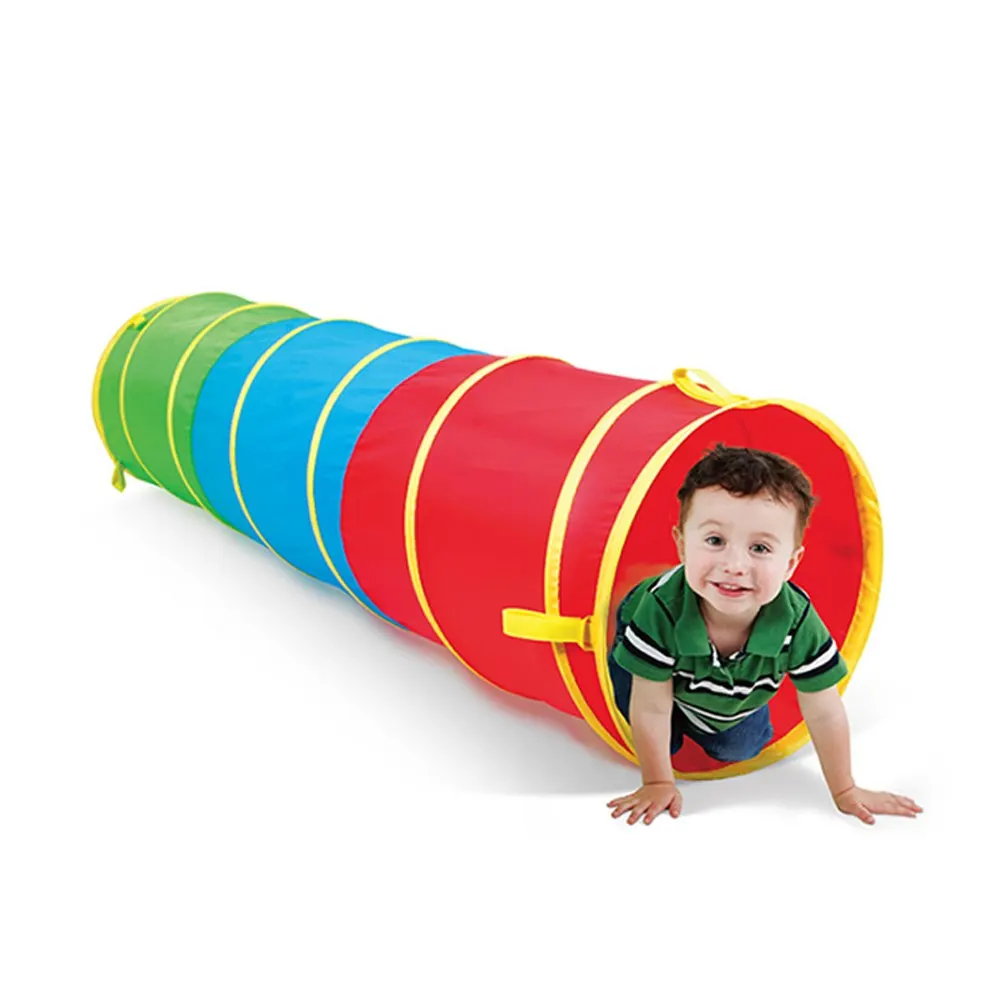 

1 Piece Tricolor Crawl Tunnel Children's Game Tent Baby Play Playing Tents Rainbow Colorful Foldable Toy Tents