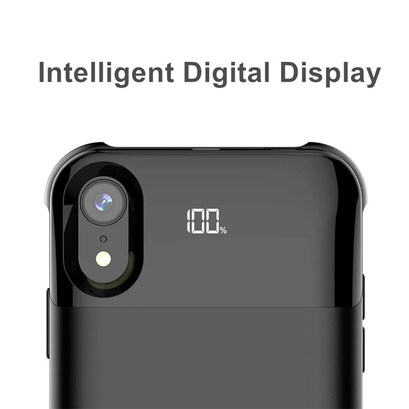 

Battery Case For Iphone X XS XR XS Max Battery Case Power Separate Wireless Charging Battery Charge Case Smart Digital Display