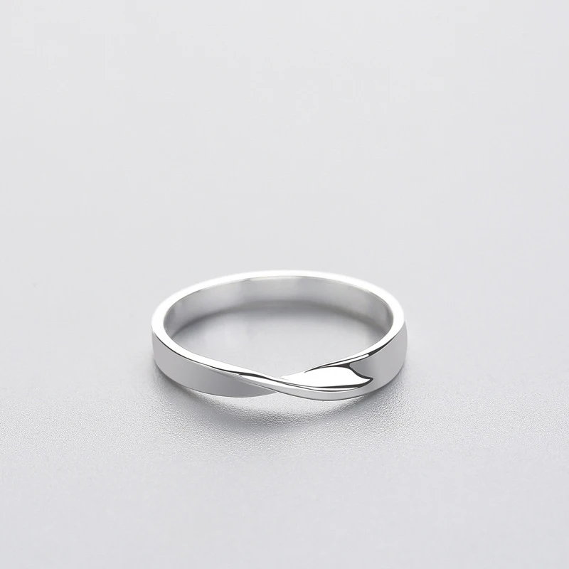 INZATT минималистичное волнистое элегантное кольцо из настоящего серебра 925 пробы для женщин, свадебные модные ювелирные аксессуары, подарок