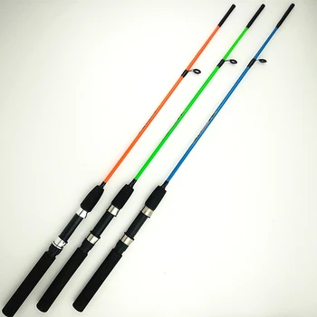 

1.5m spinning fishing rod solid FRP contracted 76cm green blue orange pink fishing rods child woman lure fish pole 2 sections
