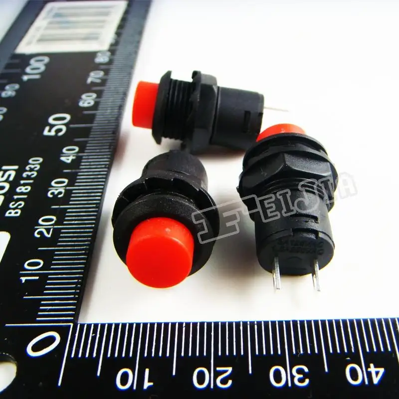 

DS-425B Button color Red 1A/250VAC ON-OFF 2Pin Non Self-locking Push Button Switch (Self reset switch) 20Pcs/lot