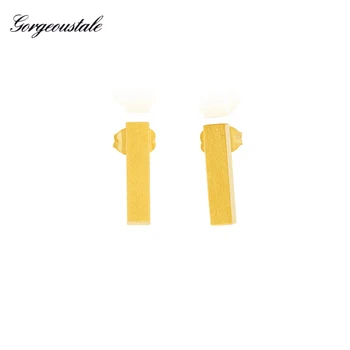 

Dainty Gold Color Long Bar Earrings For Women Bijuteria Feminina Stainless Steel Stud Earring Fashion Jewlery Best Friend Gift