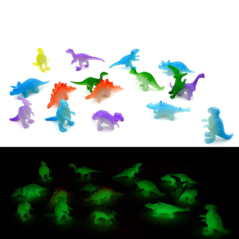 Супер Смешные 10 шт. дети светится в темноте динозавры Фигурки игрушки Мини светящиеся Юрского периода Серебристые динозавры игрушки