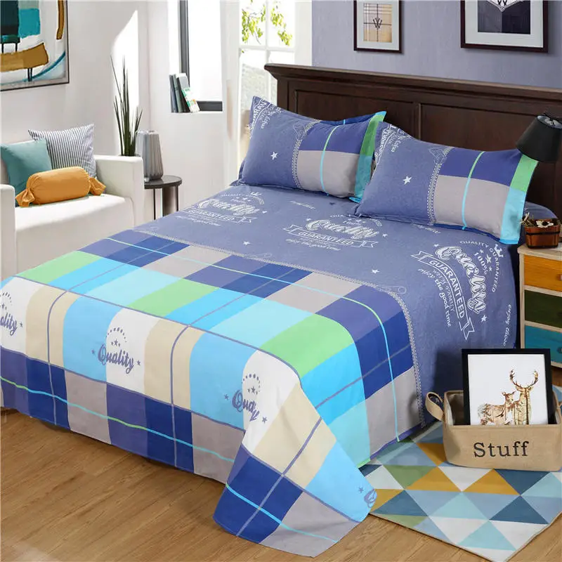 

2019 Bed Linen Bed Sheet with 2 Pillowcase Queen Size Mattress Covers Flat Sheet Bedsheet King Sheet Set Sheet Sets