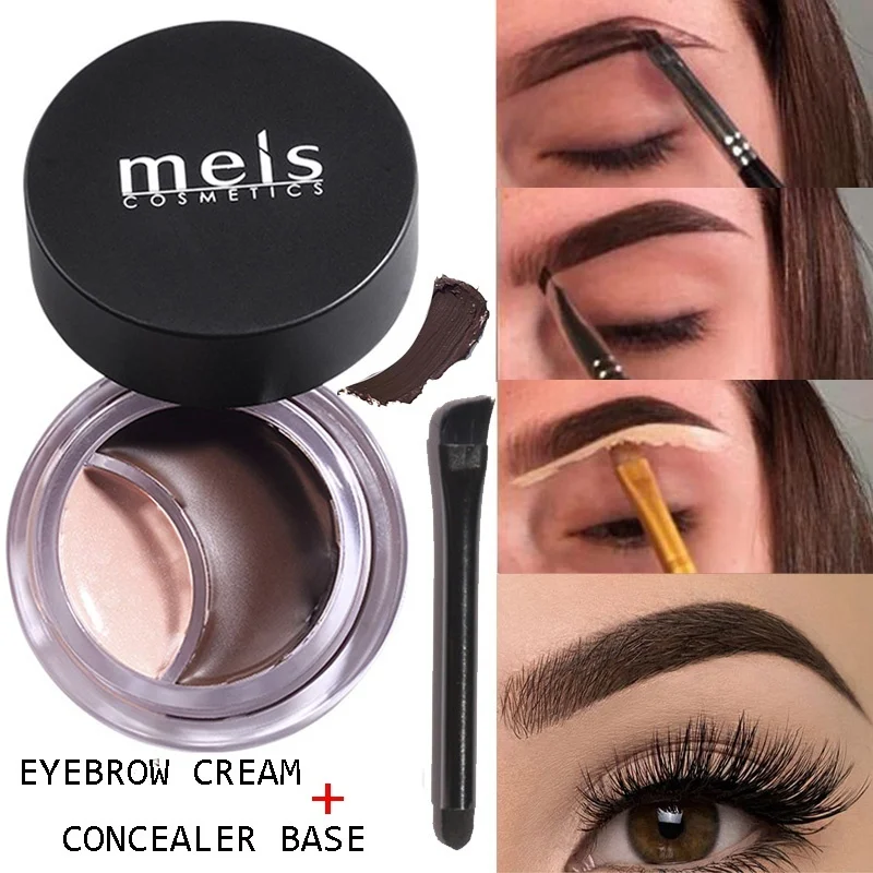 

2 IN 1 Eyebrow Tint Makeup Waterproof Eyebrow Pomade Gel Enhancer Focallure Cosmetic Eye Makeup Eye Brow Cream with Brush Tool