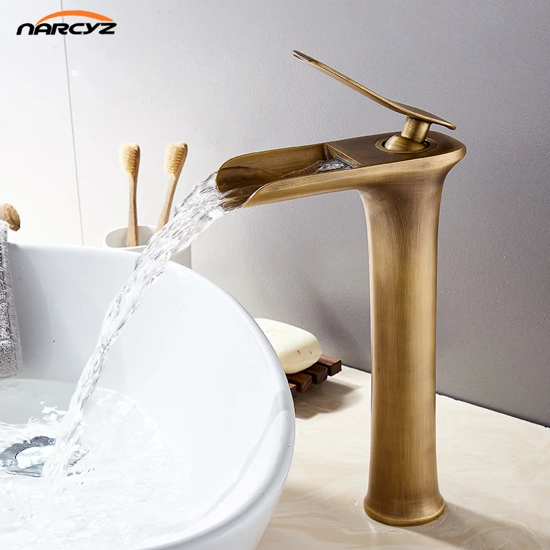 Basin Faucets Modern White Bathroom Faucet Waterfall faucets Single Hole Cold and Hot Water Tap Basin Faucet Mixer Taps XR-A1 Basin Faucets Modern White Bathroom Faucet Waterfall faucets Single Hole Cold and Hot Water Tap Basin Faucet Mixer Taps XR-A1