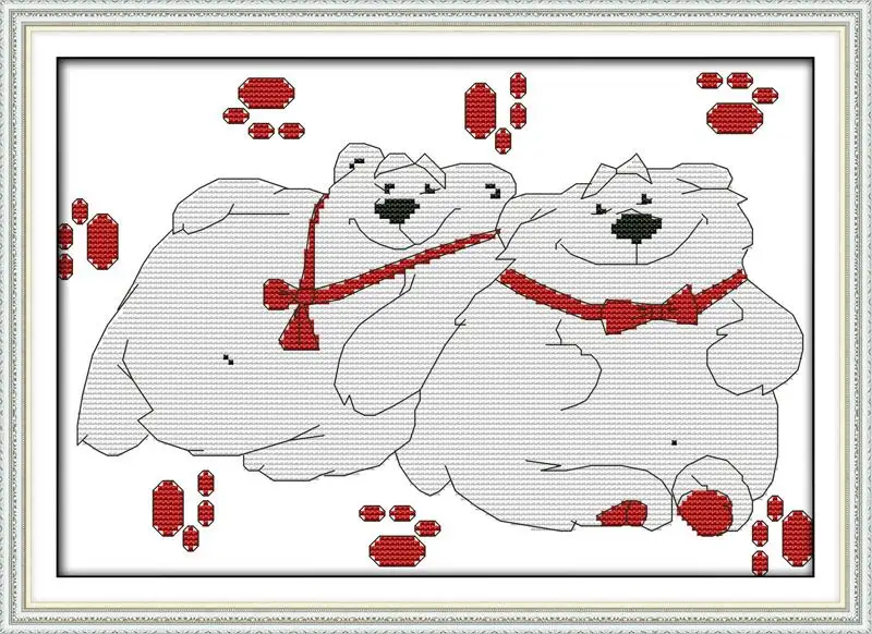 Детский Набор для вышивки крестиком Happy polar bear DMC рукоделие рукоделия 14CT 11CT