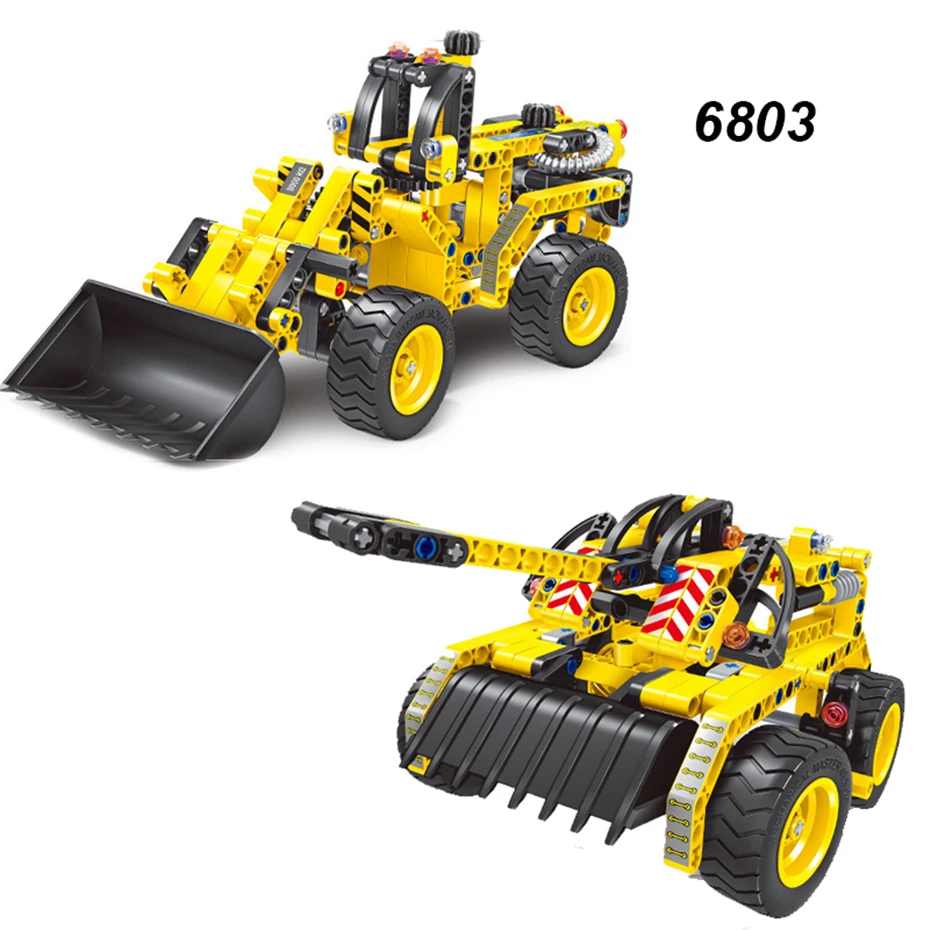 

Legoed technic City 2 in 1 forklift and mining tank Model Building Blocks Bricks Set City Kids Toys for children DIY Gift