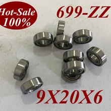 10 шт. низкая шумных 699 ZZ 699ZZ 699Z 699-ZZ 9X20X6 мм шарикоподшипником микро миниатюрный малый подшипник, подшипник двигателя