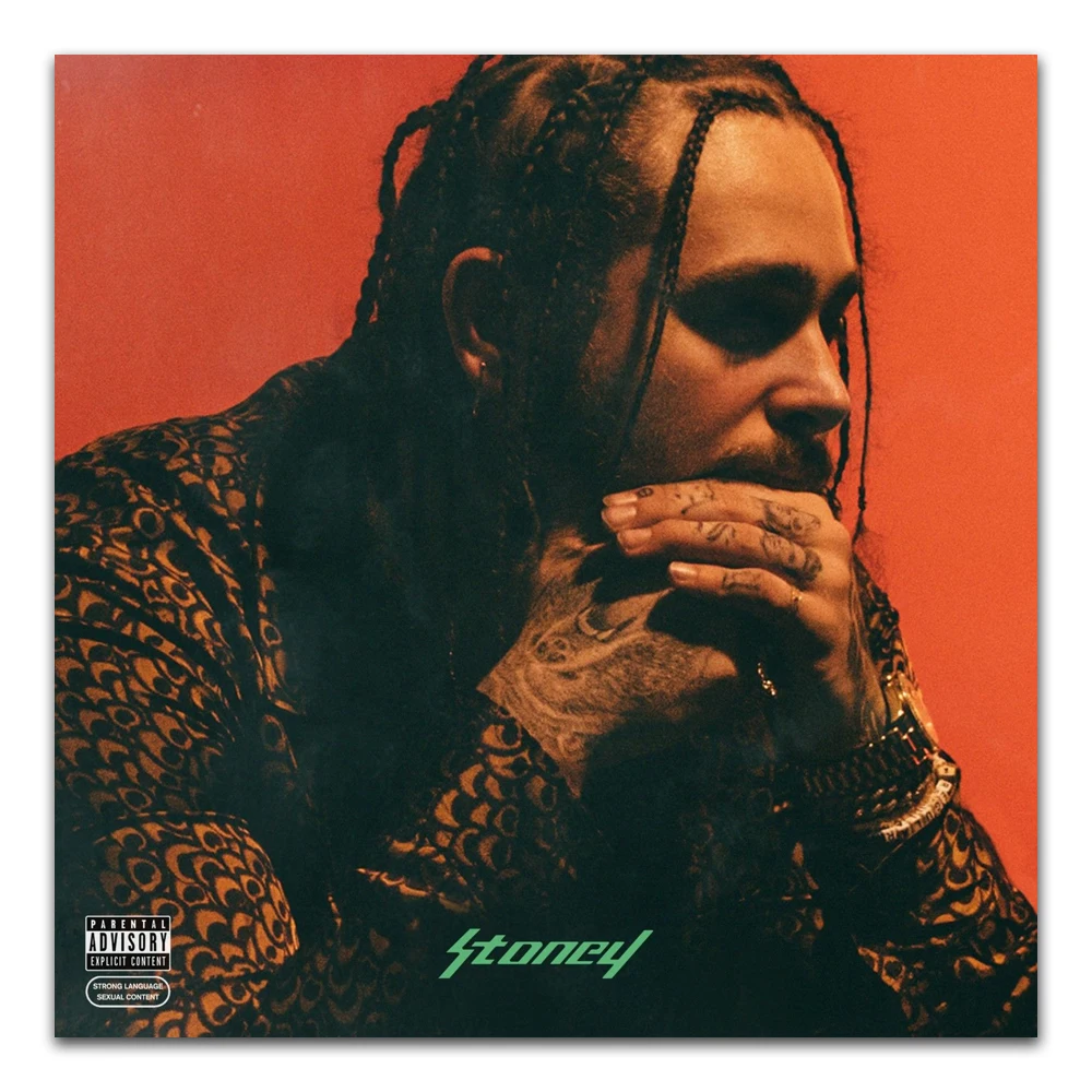 

Z0727 Posters and Prints Post Malone Stoney Rapper Music Album Hip Hop Cover Art Poster Canvas Painting Home Decor