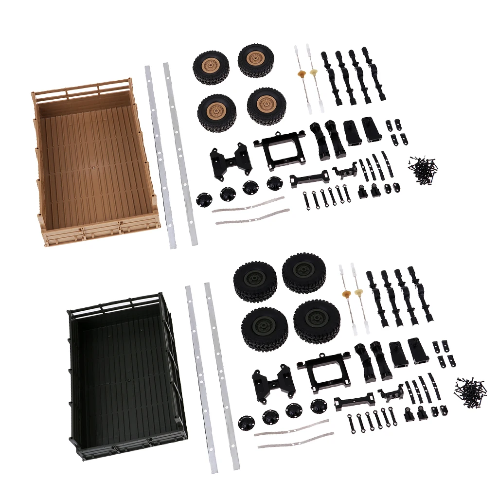 Upgrade Trailer Military RC Car DIY Parts Set for WPL B1 B14 B16 B24 1/16 4WD Buggy Monster Truck Assemble Crawler