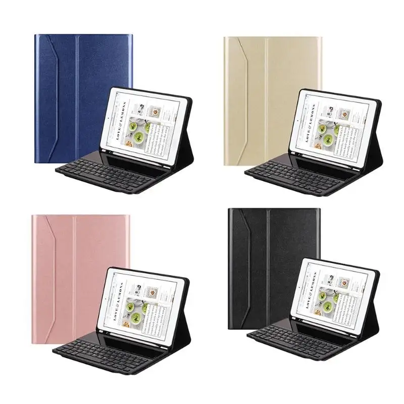 Ultra Thin Wireless Bluetooth3.0 Keyboard with Case Full Body Protective Keyboard Case Tablet Cover for iPad Air 1/2/Pro 9.7/9.7