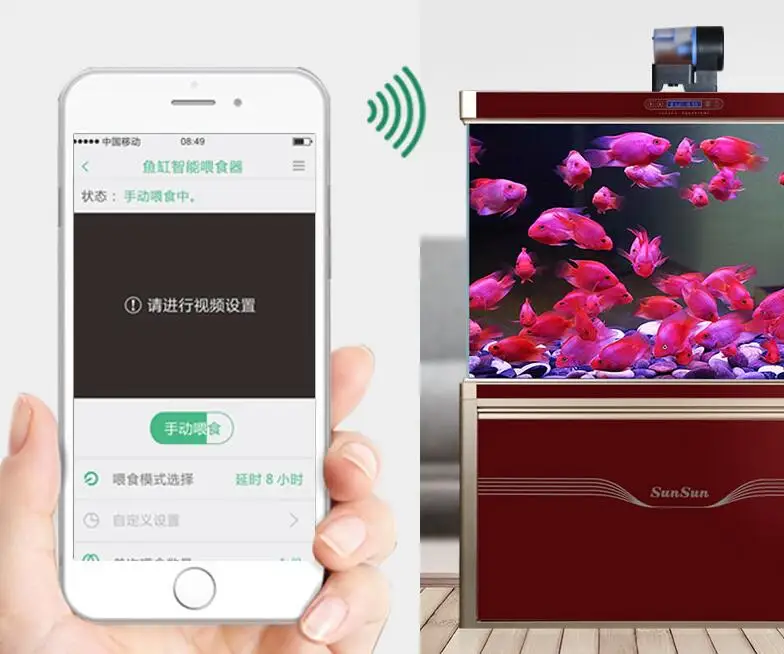 Sunsun wifi автоматическое устройство подачи, фидер для рыбы, устройство автоматической подачи рыбы большой емкости