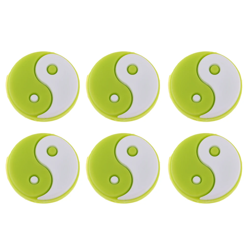 Premium Tennis Vibration Dampener 6 Pack Tennis Racket Shock Absorber Gift for Tennis Players Sunflower Taichi