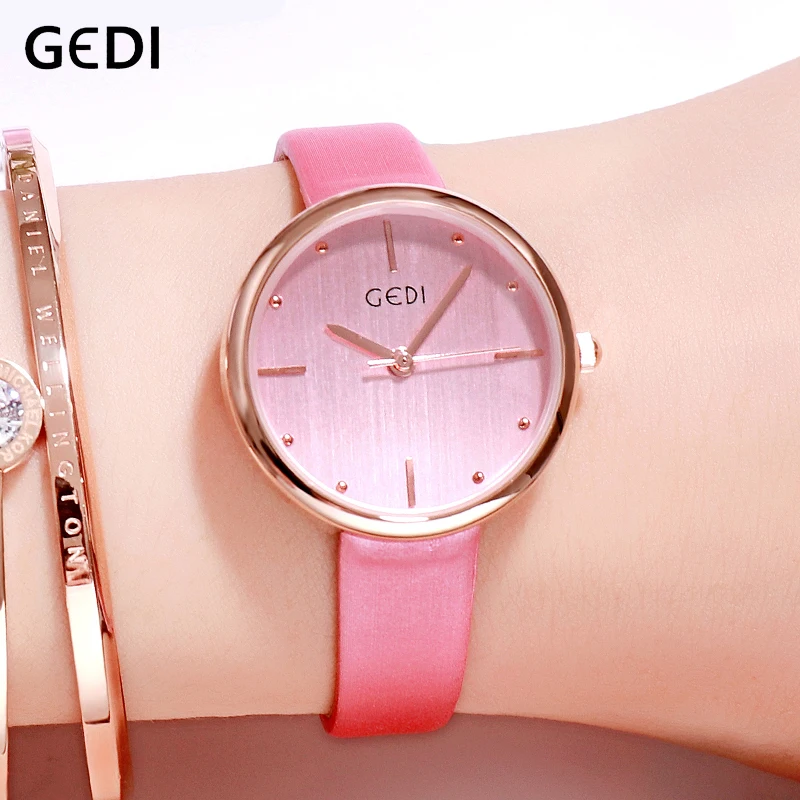 

GEDI Women Watches Top Brand Luxury Ladies Leather Watch Women Woman Dress Lady Wrist Watch Female Reloj reloj mujer