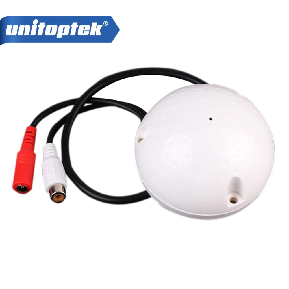 Unitoptek 100 квадратных метров Мини CCTV видеонаблюдения Микрофон Аудио Пикап вход |