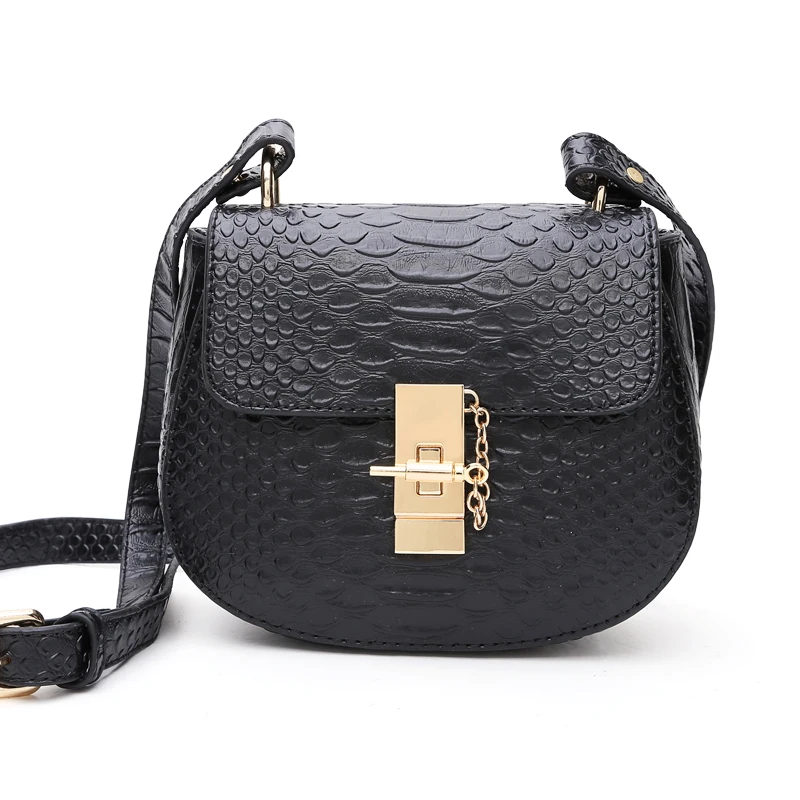 

Mini Bags 2016 New Women Messenger Shoulder Crossbody Small Bag Lady Vintage Fashion All-match Alligator Saddle Hasp Pu Leather