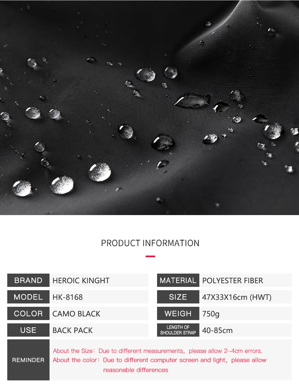 polegada para homens camo preto moda mascline