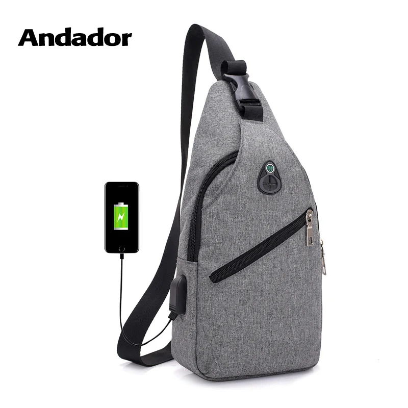 الأزياء عارضة الرجال الصدر حزمة واحدة حقائب كتف USB شحن حقيبة صدر للرجال crossbody أكياس الذكور مكافحة سرقة واحدة حزام الظهر حقيبة