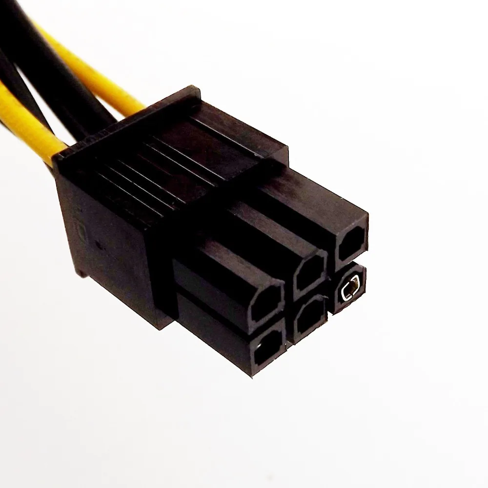 Адаптер питания Molex 6 Pin PCI E двойной 4 контактный адаптер сплиттер Y кабель 15