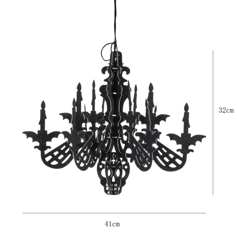 Halloween Glitter Paper 3D Skeleton Chandelier Halloween Hanging Decorations Ornaments Season Home Party Decoration Supplies Halloween Glitter Paper 3D Skeleton Chandelier Halloween Hanging Decorations Ornaments Season Home Party Decoration Supplies