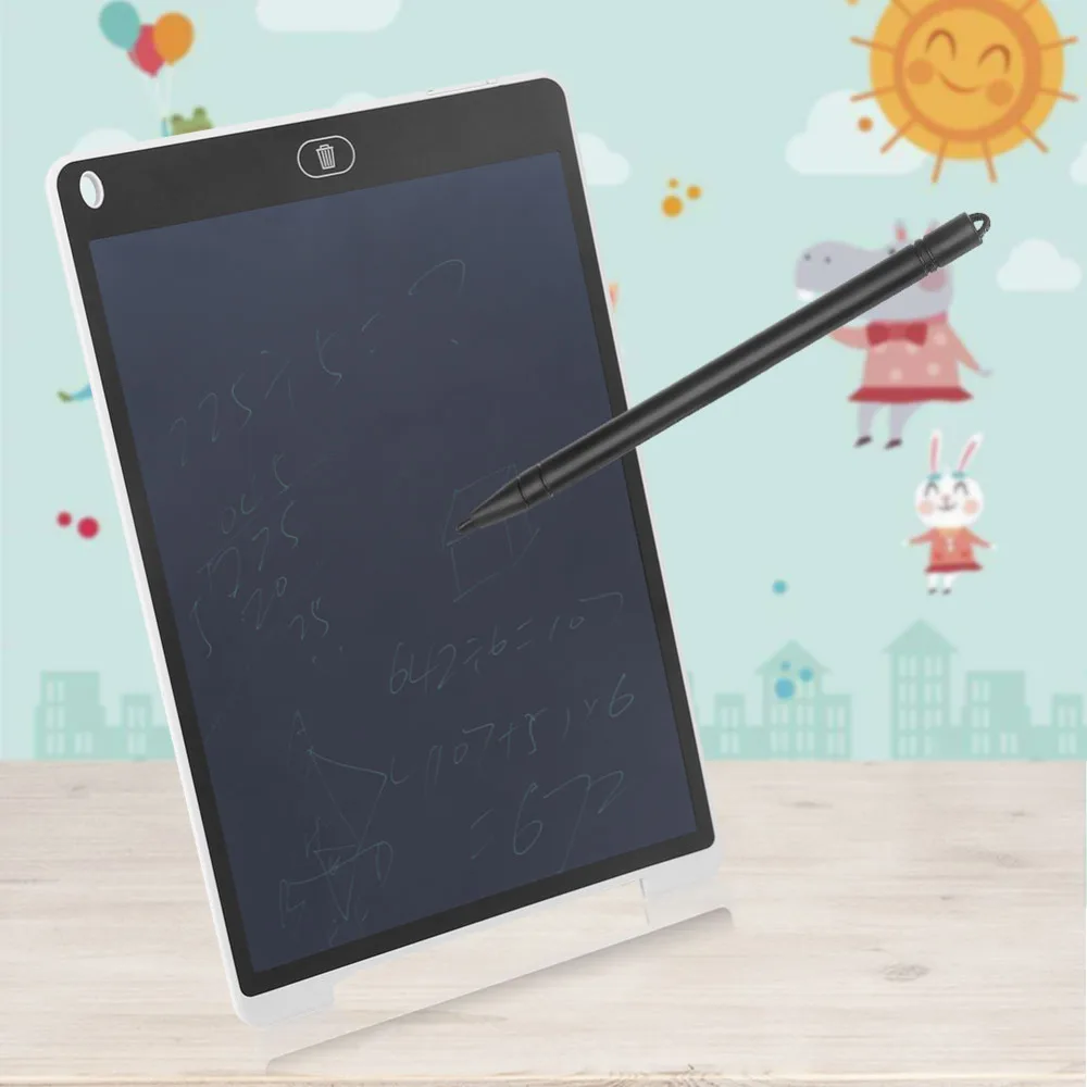 

LCD Writing Board Paperless Writing Tablet Drawing Office School Children White 12 Inch