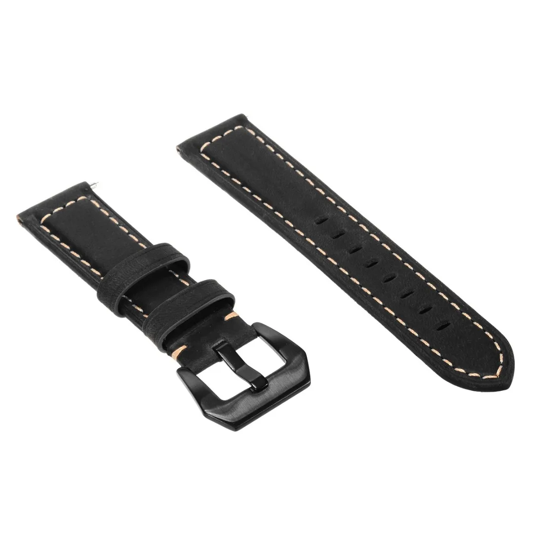 Black Brown Watch Band Genuine Leather Straps 42 /46mm Universal Quick Replacement Strap For Samsung Galaxy Watch Watchbands