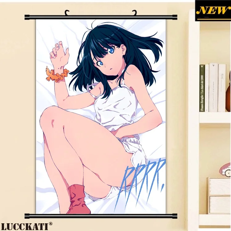 40X60 см SSSS. Gridman серия Rikka, трусики, сексуальные лоли бикини, задник, ножки, мультфильм, аниме, Настенная картина, прокрутка, холст, живопись, плакат
