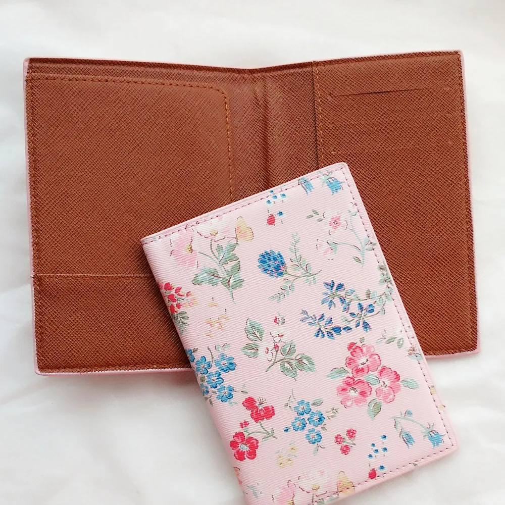 2021 модная Обложка для паспорта из искусственной кожи с цветочным принтом