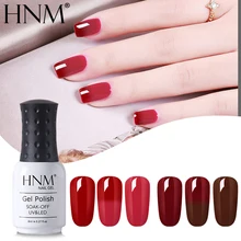 HNM цвет красного вина изменение теплового замачивания Гель-лак для ногтей Краска 8 мл Полупостоянный Топ основа грунтовка тиснение эмаль
