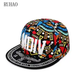 RUHAO/Высококачественная Бейсболка Snapback, брендовая бейсбольная кепка с плоским краем, модная кепка в стиле хип-хоп и шапка для мужчин и женщин