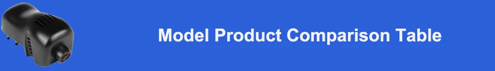 Model product comparison table 