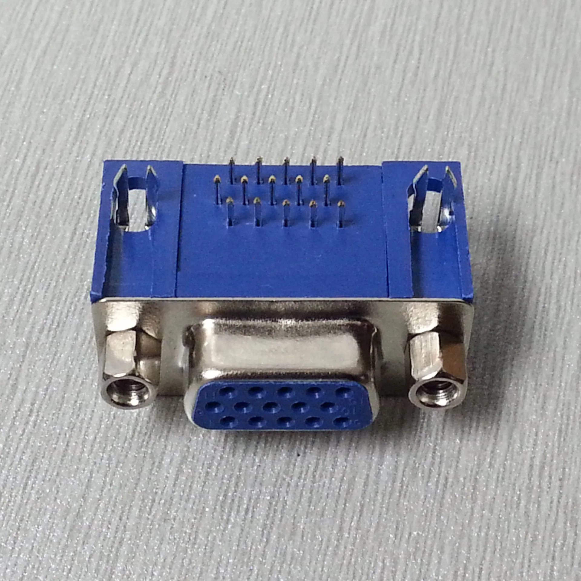 5 Pz Db15 Dr15 3 Righe Blu Porta Parallela 15 Spille D Sub Femmina 15 Vie Pcb 90 Gradi Connettore Db15 Presa Spina Di Adattatore Vga