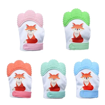 

1Pcs Baby Silicone Teether Glove Animal Style Pacifier Bite Glove Teething Nursing Silicone Chew Finger Bead Infant BPA Free Toy