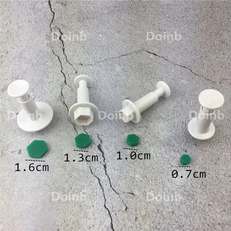 Doinb 28 форм, резак для помадки, инструменты для украшения торта, Пластиковая форма, креативная форма, сахарная форма, форма для печенья, набор пресс-форм - Цвет: Hexagon-2091