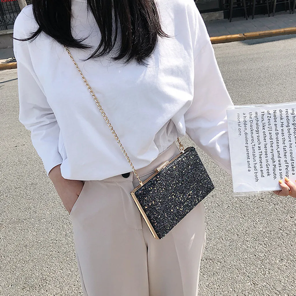 

Maison Fabre Woman Trendy Sequins Metal Square Shoulder Bags Ladies Luxurious Party Hand Bags women bags 2019 summer dropship 7#
