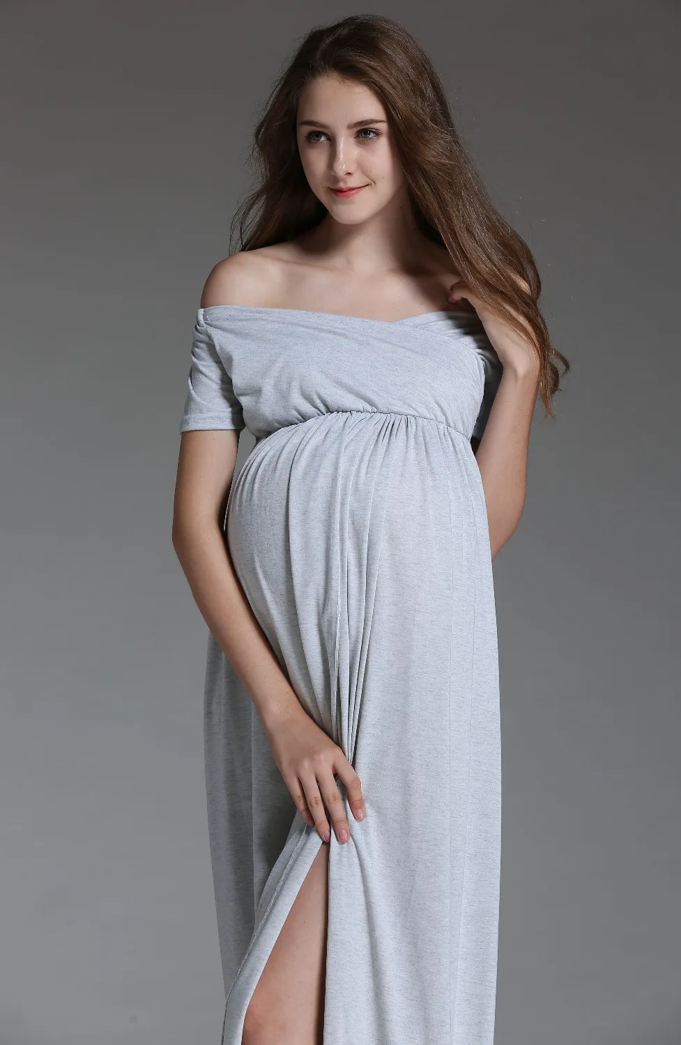 2017 new cotton maxi maternity dress summer clothes for pregnant women ...