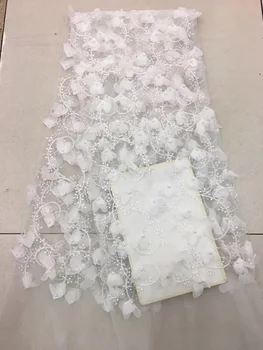 

2019 Latest French Nigerian Laces Fabrics High Quality Tulle African Laces Fabric Wedding African French Tulle Lace Fabric ZJ128