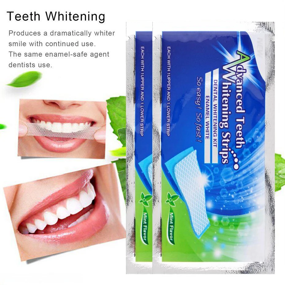 2 шт./пакет Стоматологическое отбеливание зубов полоски полосы для отбеливания зубов белыми зубами отбеливания полоски повседневной жизни Применение TSLM2
